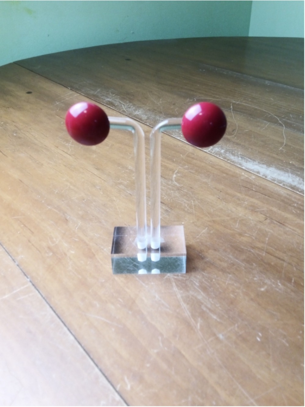 Unbranded Red Stud Earrings One Size